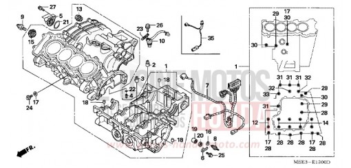 CARTER MOTEUR CBR600RR4 de 2004